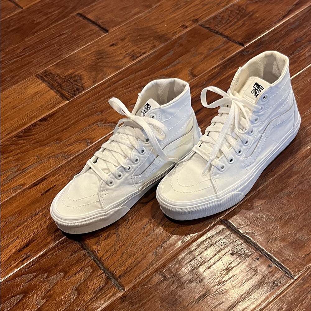 Vans White High-Top Athletic Shoes